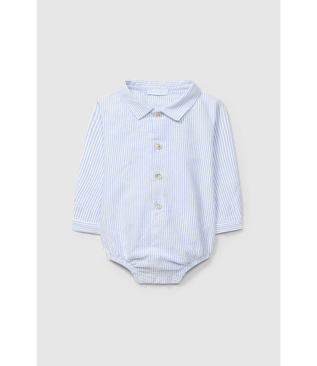 Laranjinha Laranjinha - Body hemdje gestreept - wit blauw
