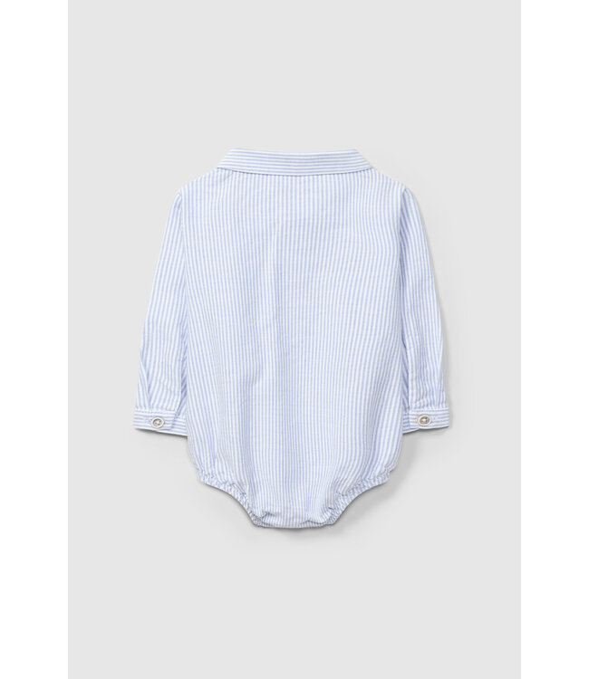 Laranjinha Laranjinha - Body hemdje gestreept - wit blauw