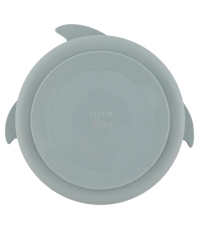 Trixie Trixie - Siliconen bord met vakjes en zuignap - Mr. Shark