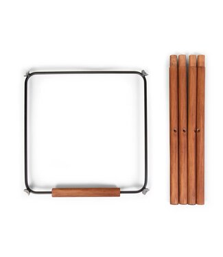 Childhome Childhome - Evolu Extra Set Lange Poten + Voetsteun - Hout - Donker Naturel Zwart