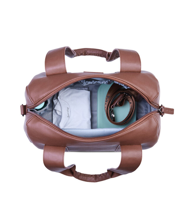 Childhome Childhome - MOMMY CLUB VERZORGINGSTAS - SIGNATURE - SIMILE LEDER - DONKER BRUIN