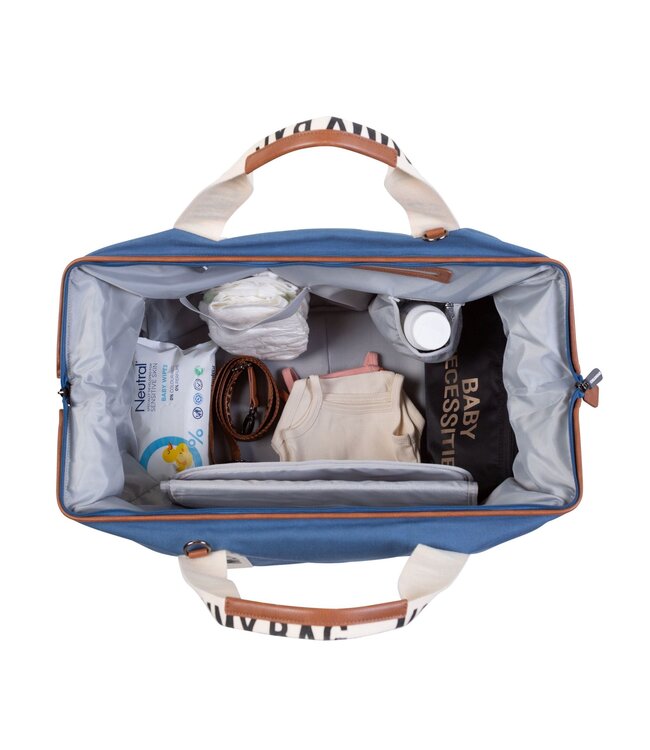Childhome Childhome - Mommy Bag ® Verzorgingstas - Signature - Canvas - Indigo