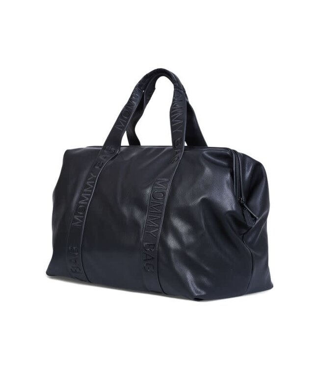 Childhome Childhome - MOMMY BAG SIGNATURE SIMILI LEDER ZWART