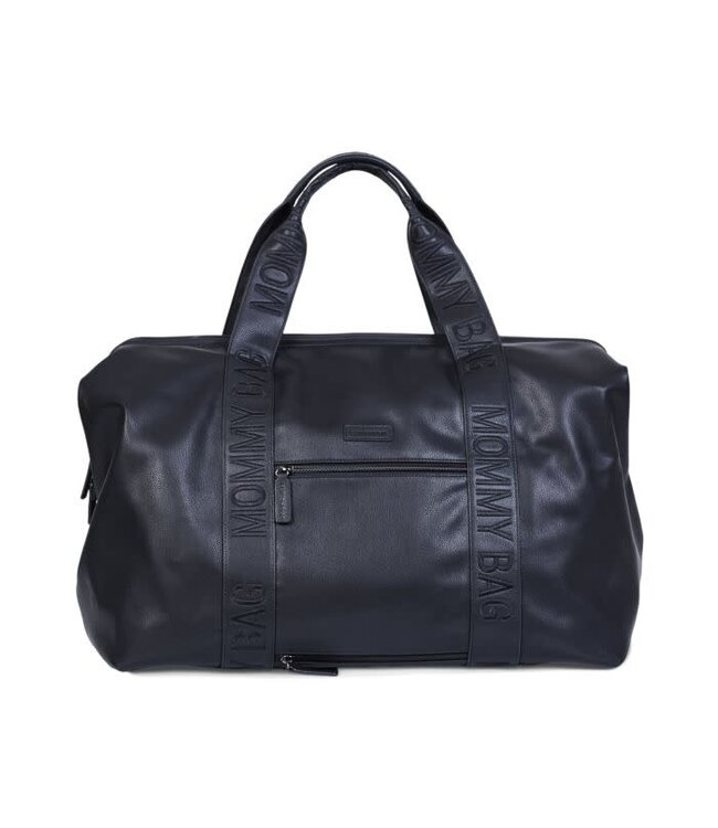 Childhome Childhome - MOMMY BAG SIGNATURE SIMILI LEDER ZWART