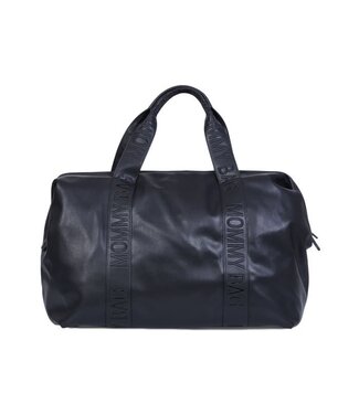 Childhome Childhome - MOMMY BAG SIGNATURE SIMILI LEDER ZWART