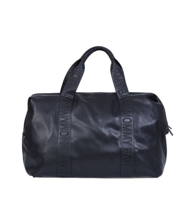 Childhome Childhome - MOMMY BAG SIGNATURE SIMILI LEDER ZWART