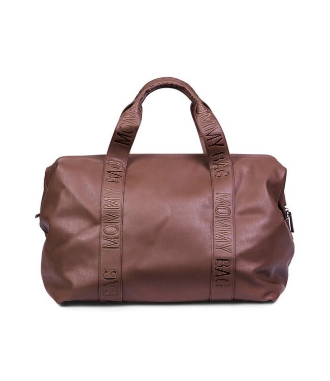 Childhome Childhome - MOMMY BAG SIGNATURE SIMILI LEDER DONKER BRUIN