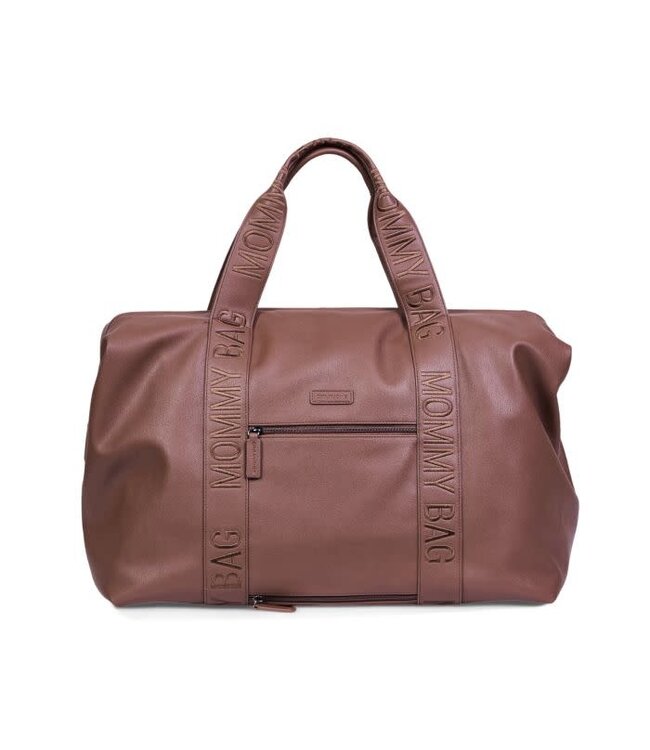 Childhome Childhome - MOMMY BAG SIGNATURE SIMILI LEDER DONKER BRUIN