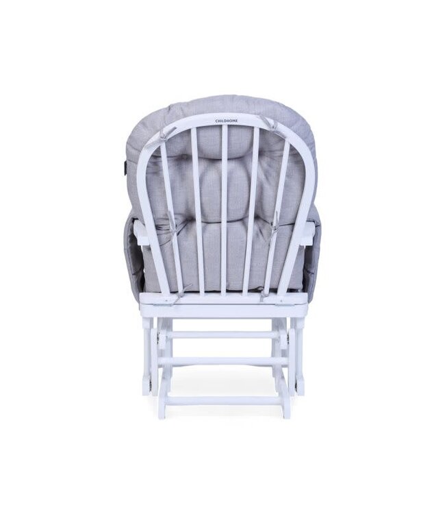 Childhome Childhome - Gliding Chair Schommelstoel Rond Met Voetsteun - Hout Canvas - Grijs