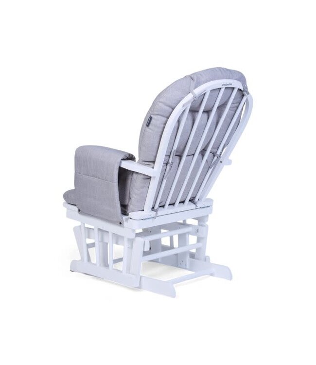 Childhome Childhome - Gliding Chair Schommelstoel Rond Met Voetsteun - Hout Canvas - Grijs