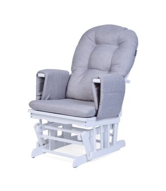 Childhome Childhome - Gliding Chair Schommelstoel Rond Met Voetsteun - Hout Canvas - Grijs