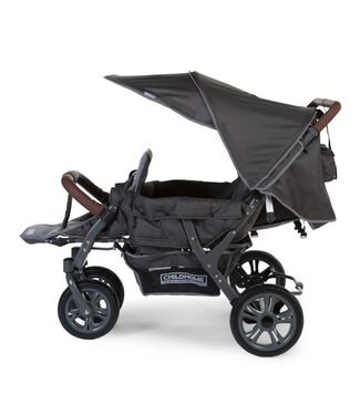 Childhome Childhome - TRIPLET STROLLER BLACK 3 CHILDREN +RC +SC