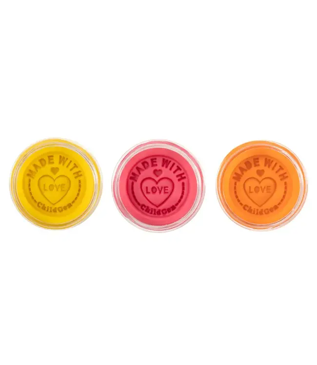 Childgen Childgen - Play Dough Jar 3 Pcs- Yellow - Pink- Orange