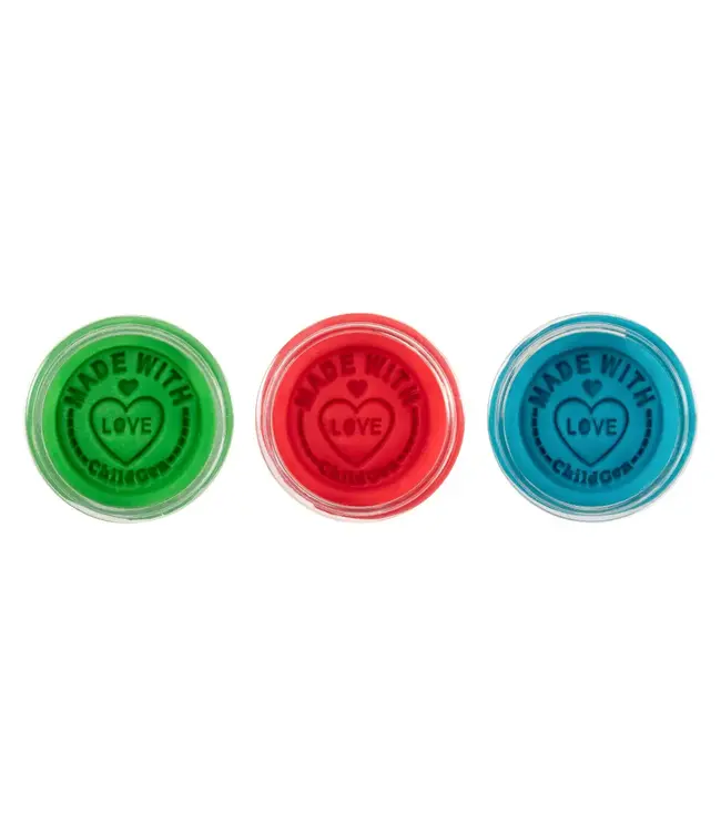 Childgen Childgen - Play Dough Jar 3 Pcs - Green - Blue- Red