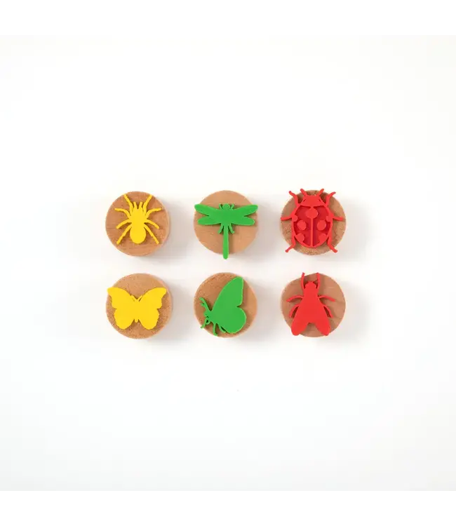Childgen Childgen - Wooden Stamp Insects  Set 6 Pcs Stamp - Multicolor