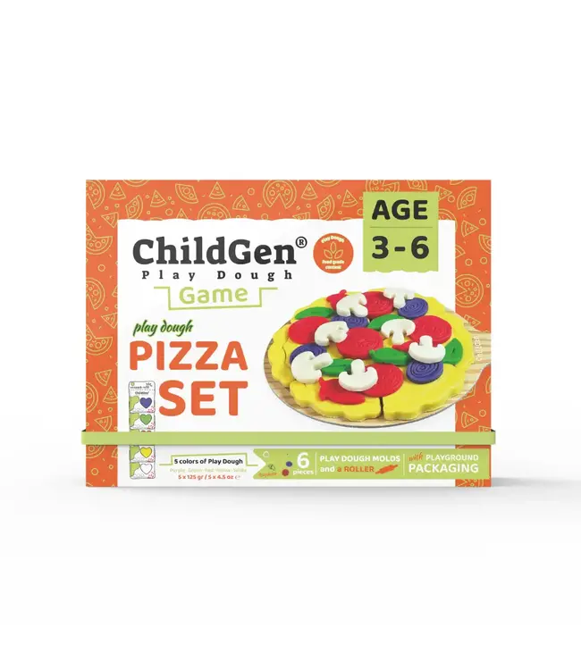 Childgen Childgen - Play Dough Games - Pizza Set - Multicolor