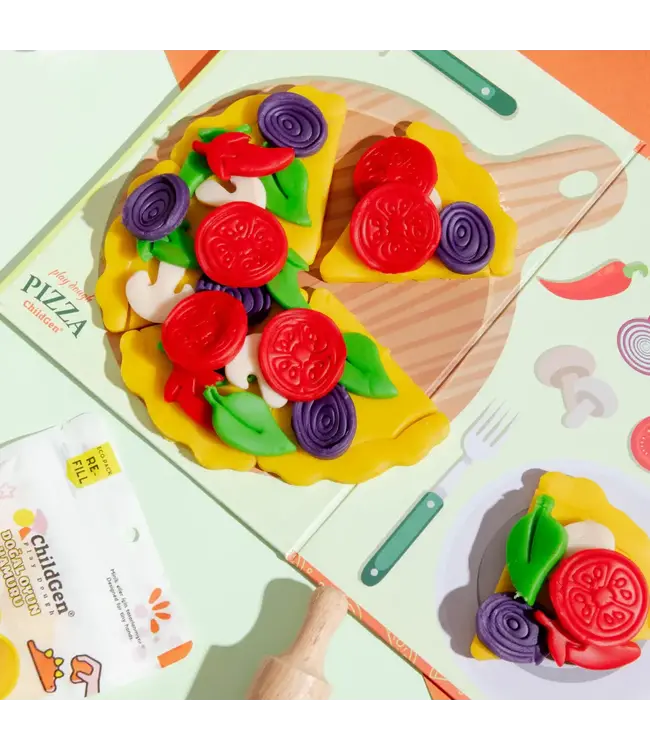 Childgen Childgen - Play Dough Games - Pizza Set - Multicolor