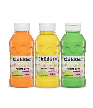 Childgen Childgen - Super Washable Finger Paint 350X3 Ml Bottles Pastel Sets 2 - Pastel Sets