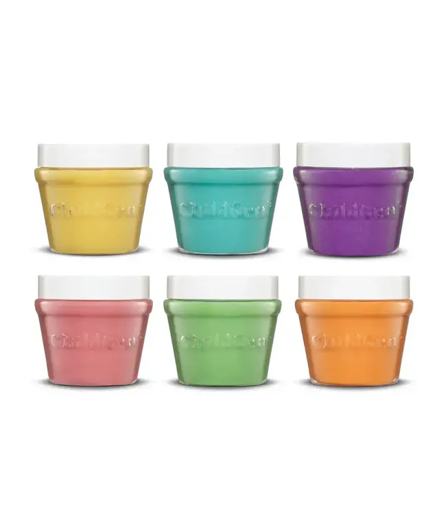 Childgen Childgen - Play Dough Jar 6 Pcs - Pastel Set - Blue - Pink - Yellow - Green - Purple - Orange