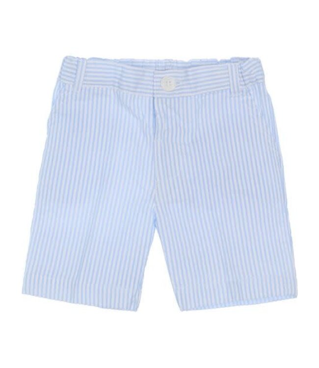 Malvi Malvi - Seersucker stripes boy bermuda - Darkblue
