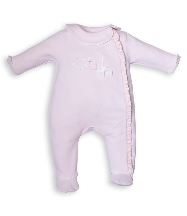 First First - Rompersuit Pink "Girl"