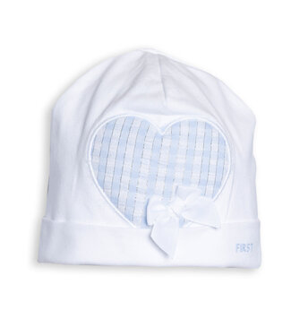 First First - Bonnet Azzuro/white