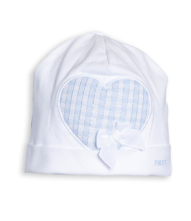 First First - Bonnet Azzuro/white