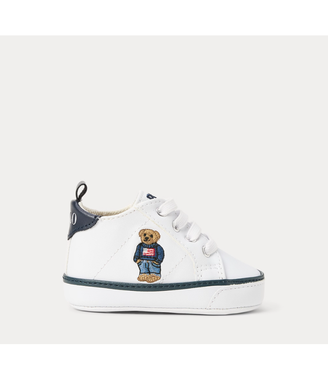 Ralph Lauren Ralph Lauren - Quilton Polo Bear Faux-Leather Sneaker