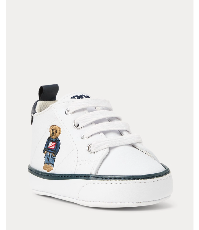 Ralph Lauren Ralph Lauren - Quilton Polo Bear Faux-Leather Sneaker