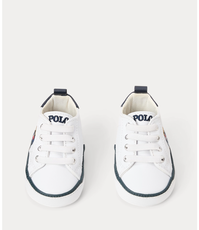 Ralph Lauren Ralph Lauren - Quilton Polo Bear Faux-Leather Sneaker