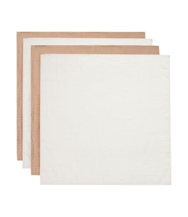 Jollein Jollein - Hydrofiele Doek Small 70x70cm Biscuit/Ivory (4pack)