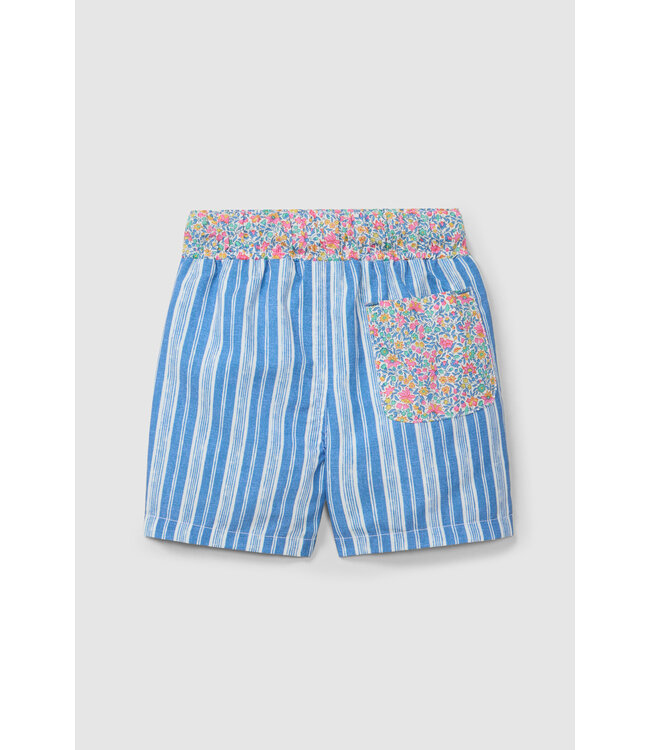 Laranjinha Laranjinha - zwemshort liberty streep en bloem - blauw