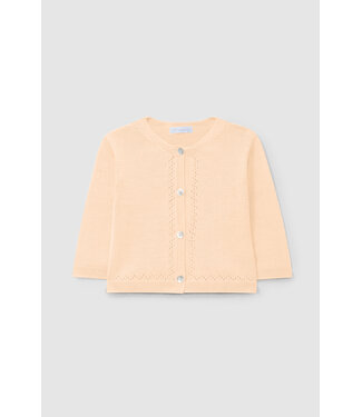 Laranjinha Laranjinha - Cardigan Ajour - Licht oranje