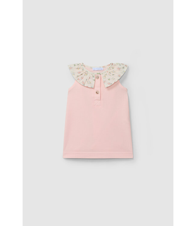 Laranjinha Laranjinha - Jurk met kraag - roze