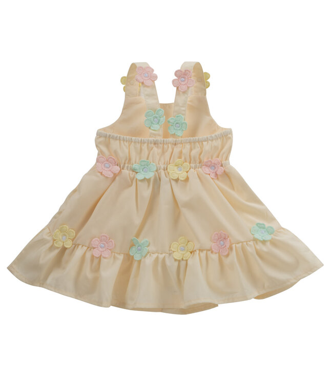 Natini Natini - Jurk bloemen - licht geel