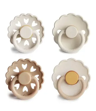 Frigg Frigg - Fopspeen 4-Pack - Natuurrubber - Snowflake Dream T1