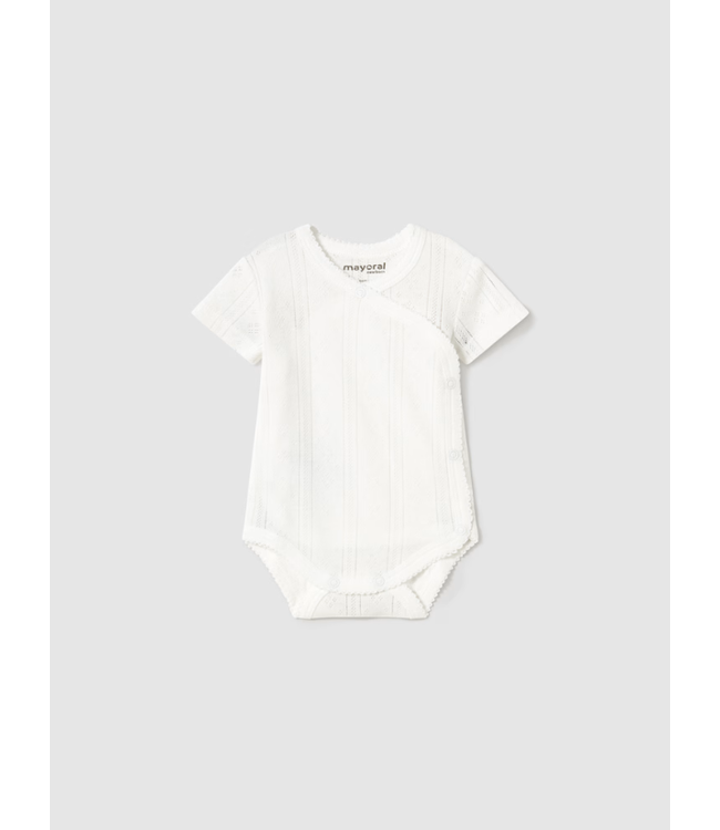 Mayoral Mayoral - Newborn girl openwork bodysuit - White