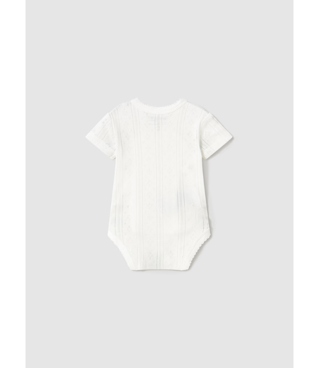 Mayoral Mayoral - Newborn girl openwork bodysuit - White