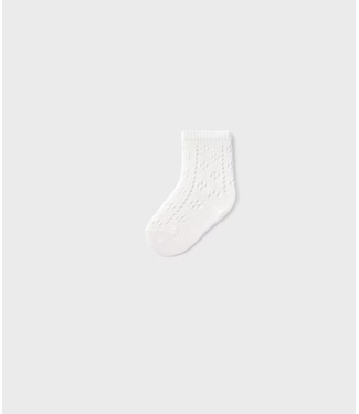 Mayoral Mayoral - Newborn openwork socks - White