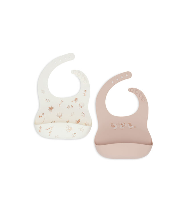 Jollein Jollein - Slab Siliconen Lovely Birds 2-pack