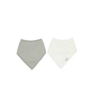 Jollein Jollein - Slab Bandana Hydrofiel Olive Green/Oatmeal (2pack)