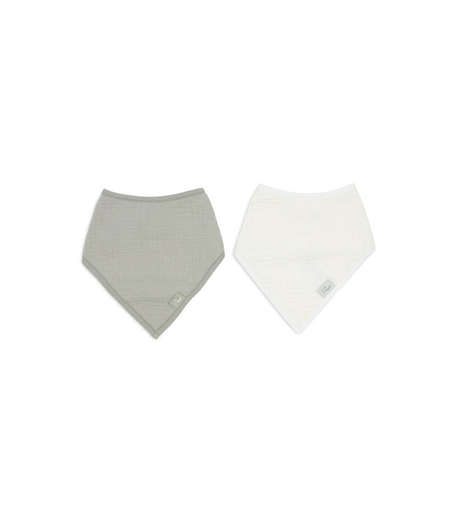 Jollein Jollein - Slab Bandana Hydrofiel Olive Green/Oatmeal (2pack)
