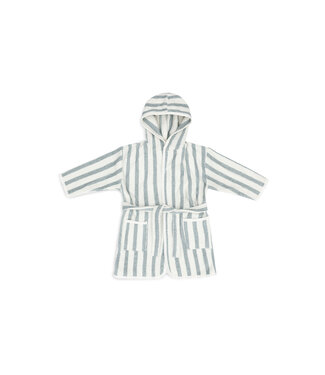 Jollein Jollein - Badjas 1-2 year Stripe Terry Sea Green GOTS
