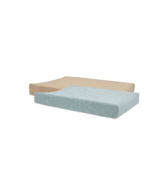 Jollein Jollein - Aankleedkussenhoes Badstof 50x70cm Sea Green/Biscuit (2pack)