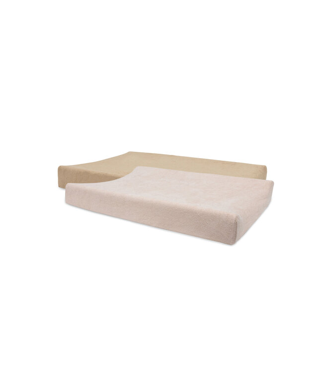 Jollein Jollein - Aankleedkussenhoes Badstof 50x70cm Wild Rose/Biscuit (2pack)