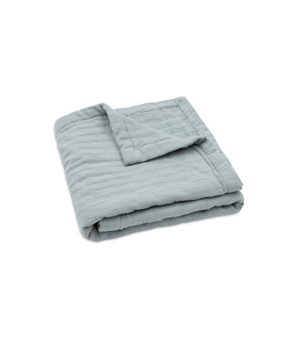 Jollein Jollein - Deken Hydrofiel 75x100cm Jacquard Sea Green GOTS