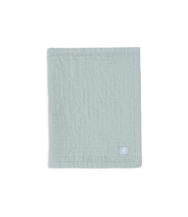 Jollein Jollein - Deken Hydrofiel 75x100cm Jacquard Sea Green GOTS