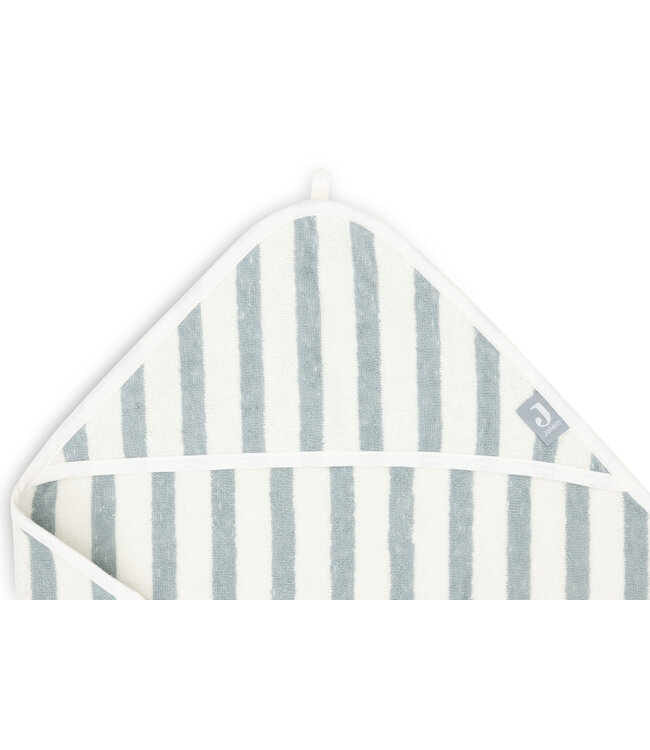 Jollein Jollein - Badcape 75x75cm Stripe Terry Sea Green GOTS