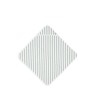 Jollein Jollein - Badcape 75x75cm Stripe Terry Sea Green GOTS