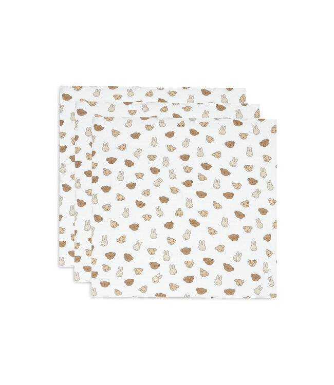 Jollein Jollein - Hydrofiele Doek Small 70x70cm Miffy and Friends (3pack)